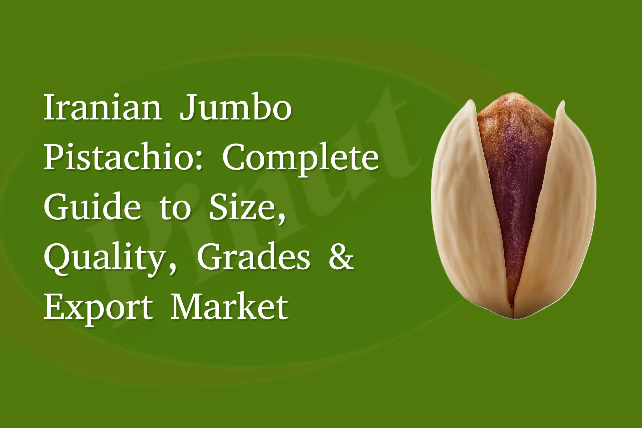 Iranian Jumbo Pistachio (Kalleh Ghouchi): Complete Guide to Size, Quality, Grades & Export Market