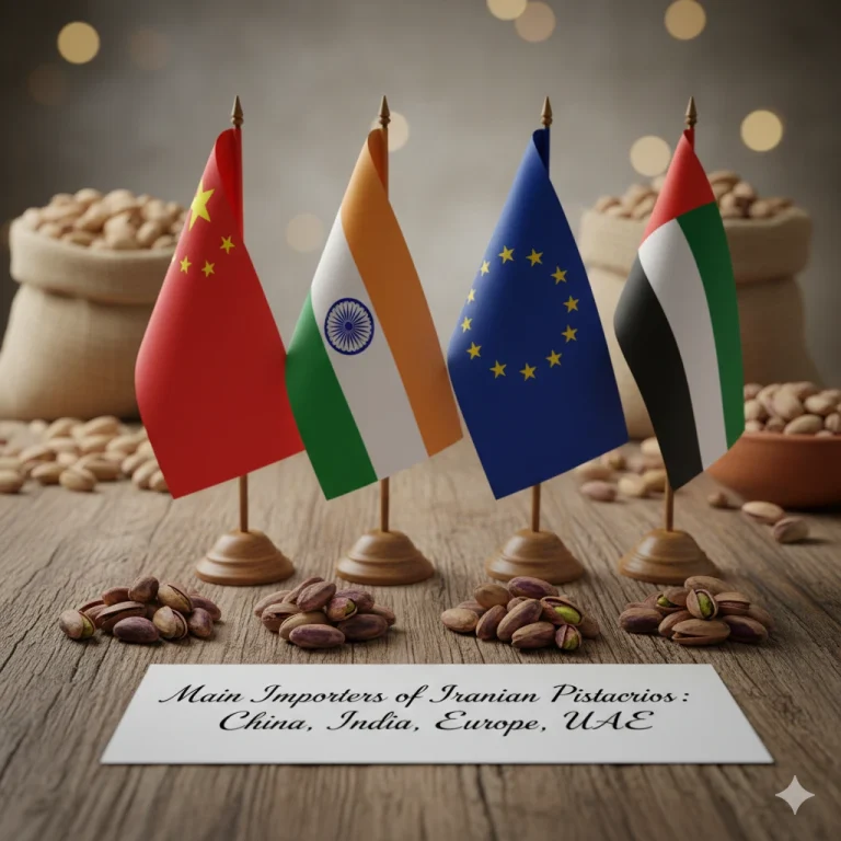 China ,India ,Europe and UAE as major Iranian pistachio importers
