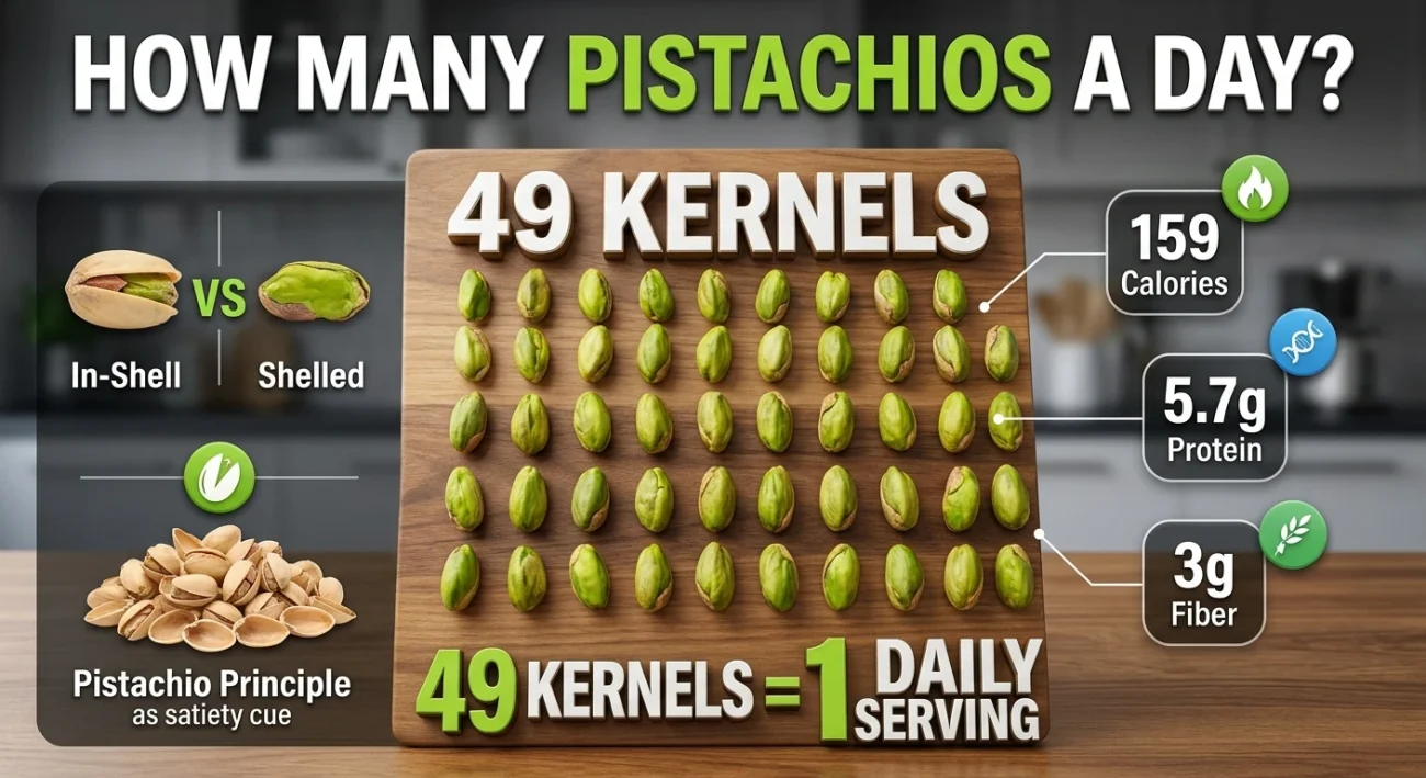 How many pistachios a day infographic