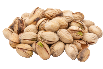 Defective pistachios pile
