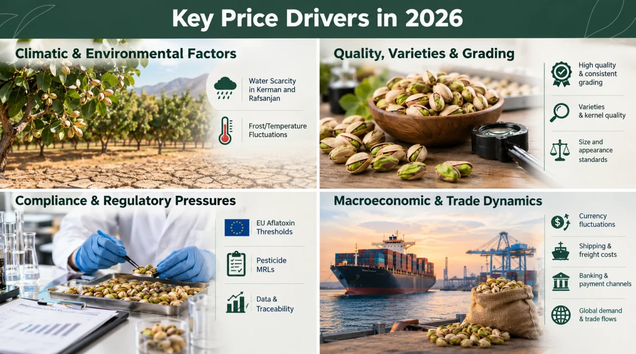 Iranian pistachio price drivers in 2026